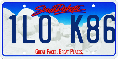 SD license plate 1LOK86