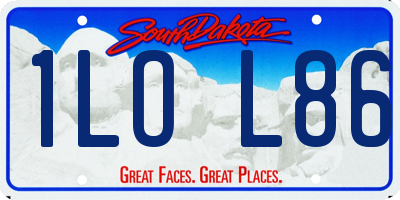 SD license plate 1LOL86