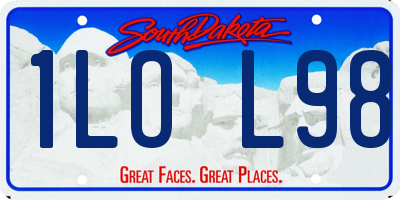 SD license plate 1LOL98