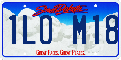 SD license plate 1LOM18