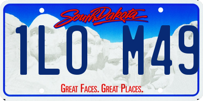 SD license plate 1LOM49