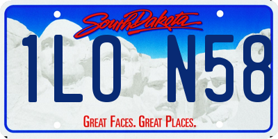 SD license plate 1LON58