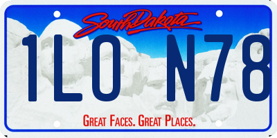 SD license plate 1LON78