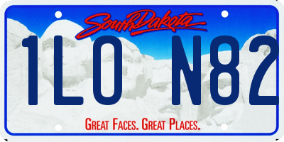 SD license plate 1LON82