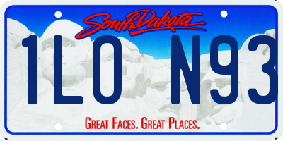 SD license plate 1LON93