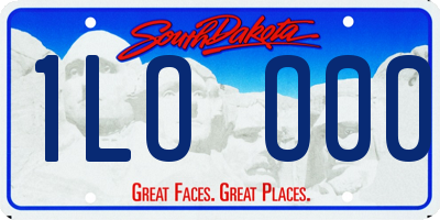 SD license plate 1LOO00