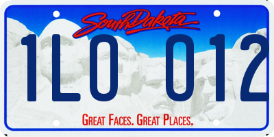 SD license plate 1LOO12