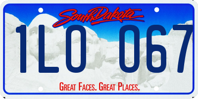 SD license plate 1LOO67