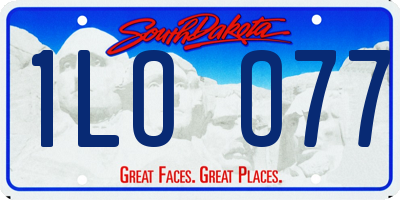 SD license plate 1LOO77