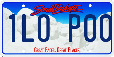 SD license plate 1LOP00