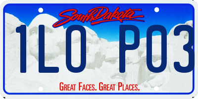 SD license plate 1LOP03