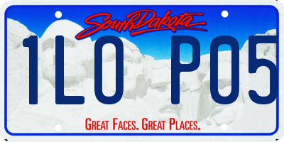 SD license plate 1LOP05