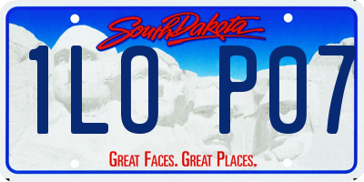 SD license plate 1LOP07