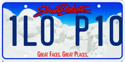 SD license plate 1LOP10