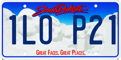 SD license plate 1LOP21