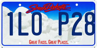 SD license plate 1LOP28