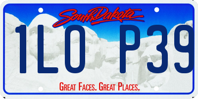 SD license plate 1LOP39