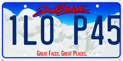 SD license plate 1LOP45