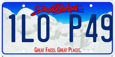 SD license plate 1LOP49
