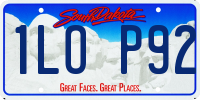 SD license plate 1LOP92