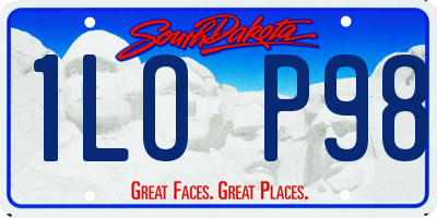 SD license plate 1LOP98