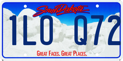 SD license plate 1LOQ72
