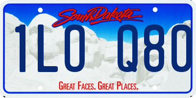SD license plate 1LOQ80