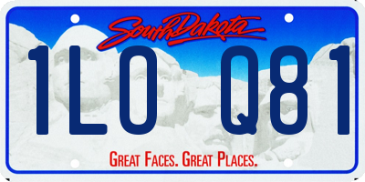 SD license plate 1LOQ81