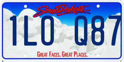 SD license plate 1LOQ87