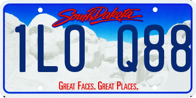 SD license plate 1LOQ88
