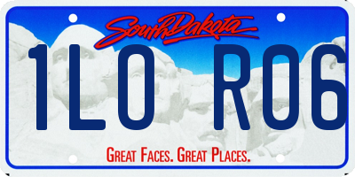 SD license plate 1LOR06
