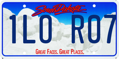 SD license plate 1LOR07