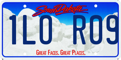 SD license plate 1LOR09