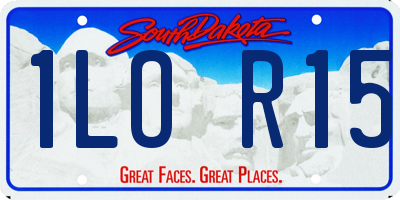 SD license plate 1LOR15