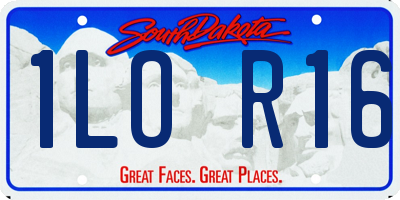 SD license plate 1LOR16
