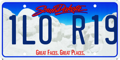 SD license plate 1LOR19