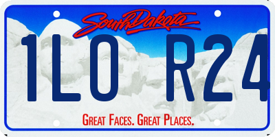 SD license plate 1LOR24