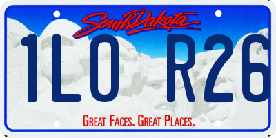 SD license plate 1LOR26