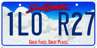 SD license plate 1LOR27