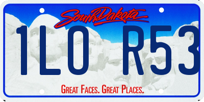 SD license plate 1LOR53