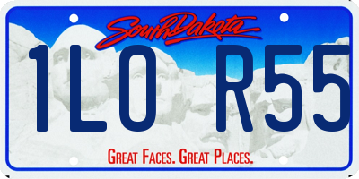SD license plate 1LOR55