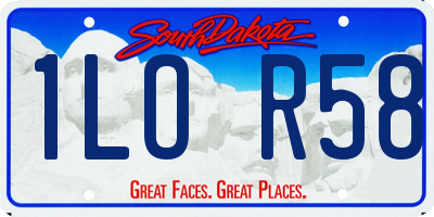 SD license plate 1LOR58