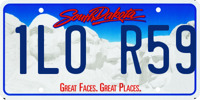 SD license plate 1LOR59
