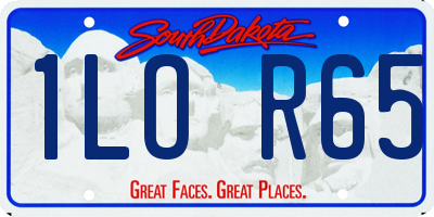 SD license plate 1LOR65
