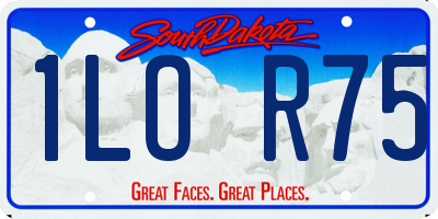 SD license plate 1LOR75