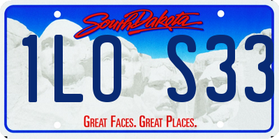 SD license plate 1LOS33