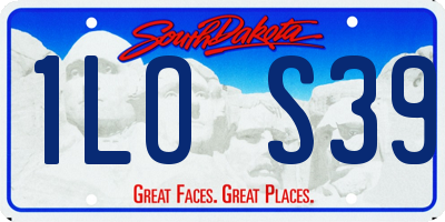 SD license plate 1LOS39