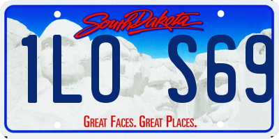 SD license plate 1LOS69
