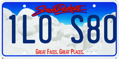 SD license plate 1LOS80