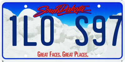 SD license plate 1LOS97